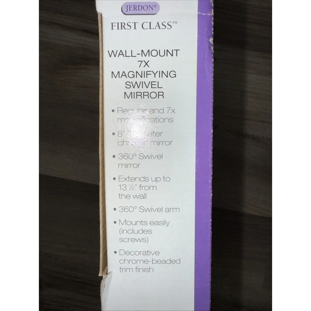 JERDON Tri-Folded Lighted Make Up Mirror 7x Magnifyin NIB‎